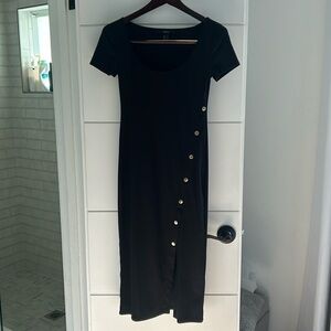 Basic Black Midi Dress